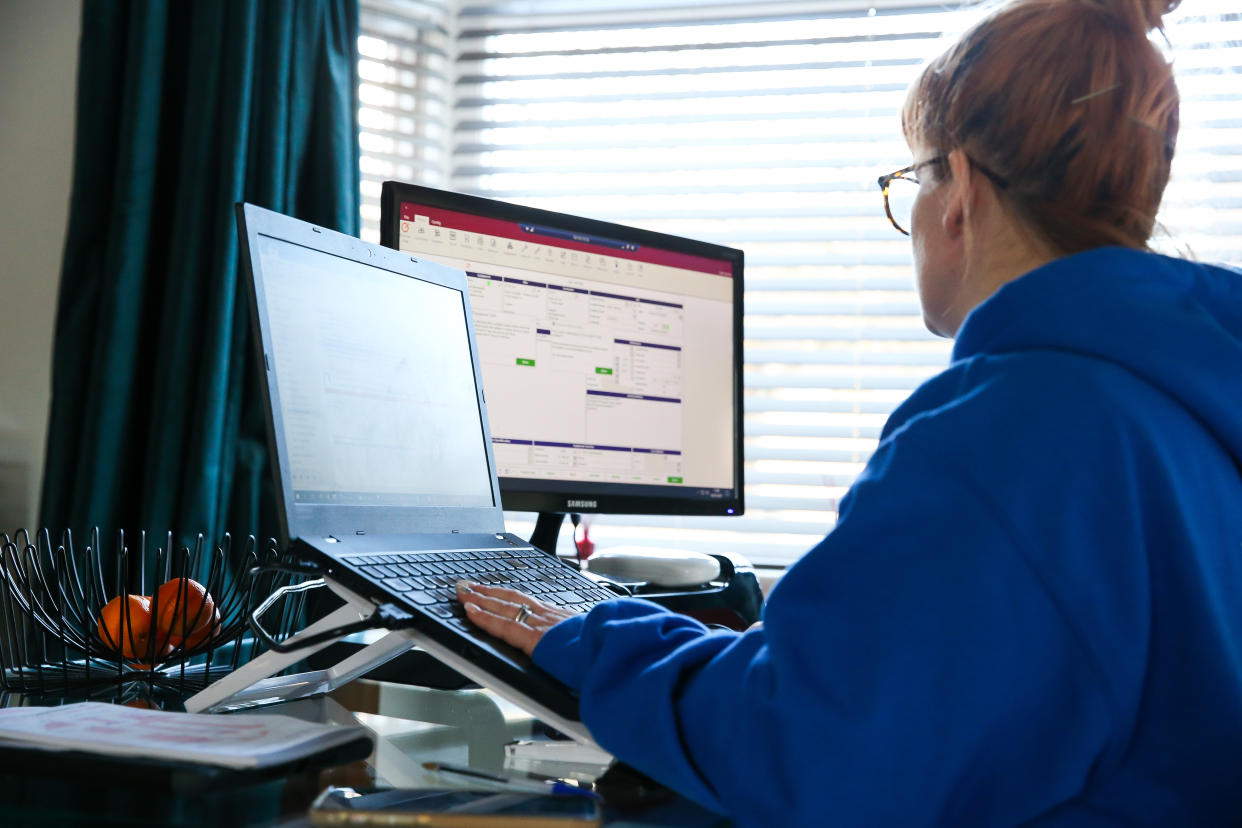 A member of the public returns to working from home again during the 3rd lockdown. 