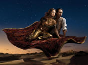 Jennifer López and Marc Anthony as Aladín and Princess Jasmine (Credit: Annie Leibovitz/Disney Parks.com)