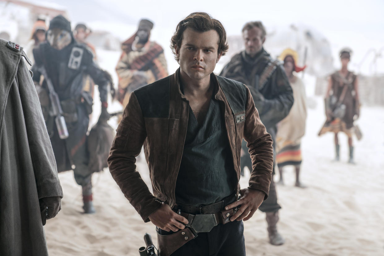 Alden Ehrenreich in Solo: A Star Wars Story (Credit: Jonathan Olley/Lucasfilm via AP)