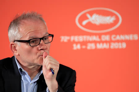 Cannes Film festival general delegate Thierry Fremaux attends a news conference to announce the official selection for the 72nd Cannes International Film Festival in Paris, France, April 18, 2019. REUTERS/Gonzalo Fuentes