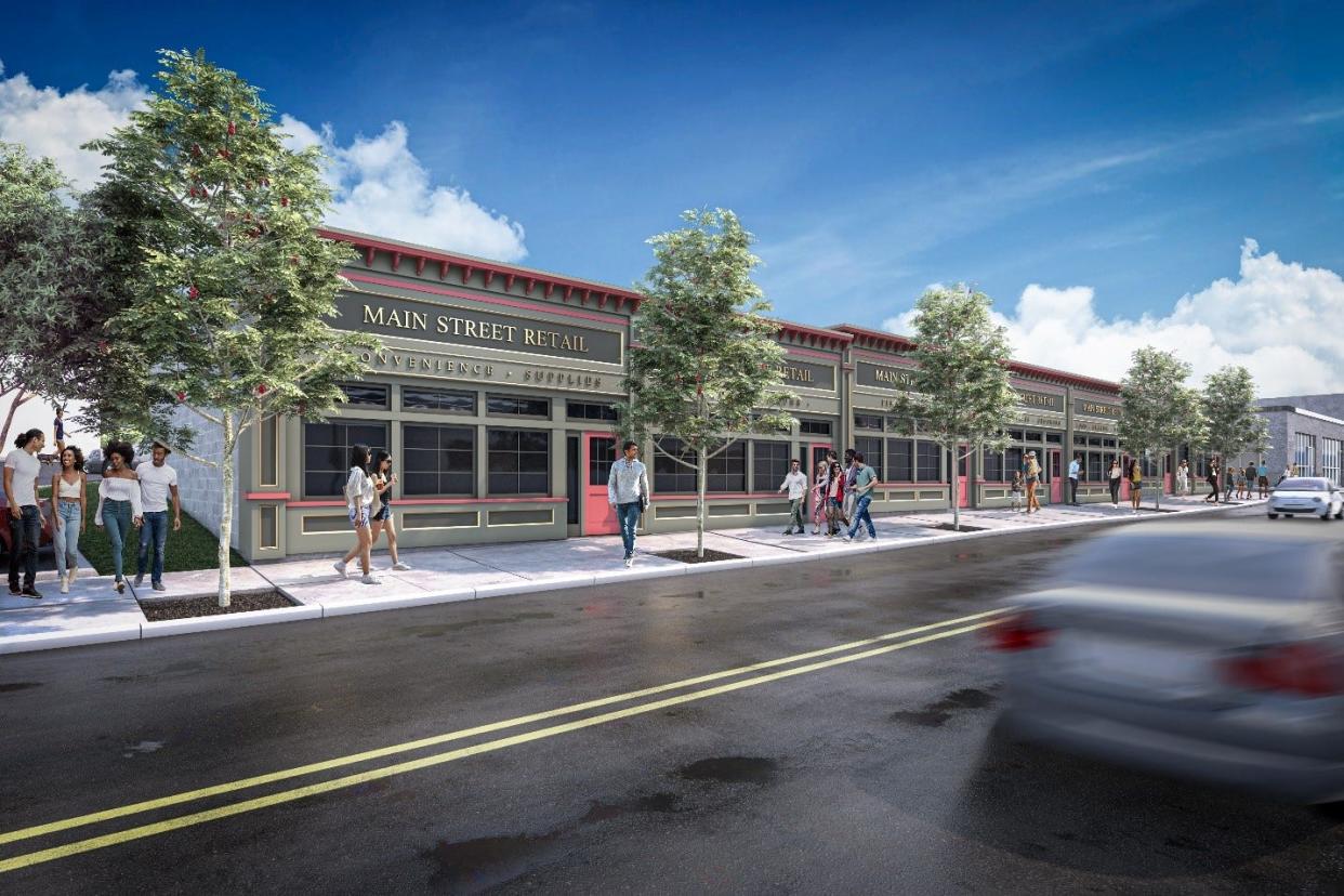 Rendering of Main South Community Development Corp.'s new lease-to-own commercial storefront units at 807-815 Main St.