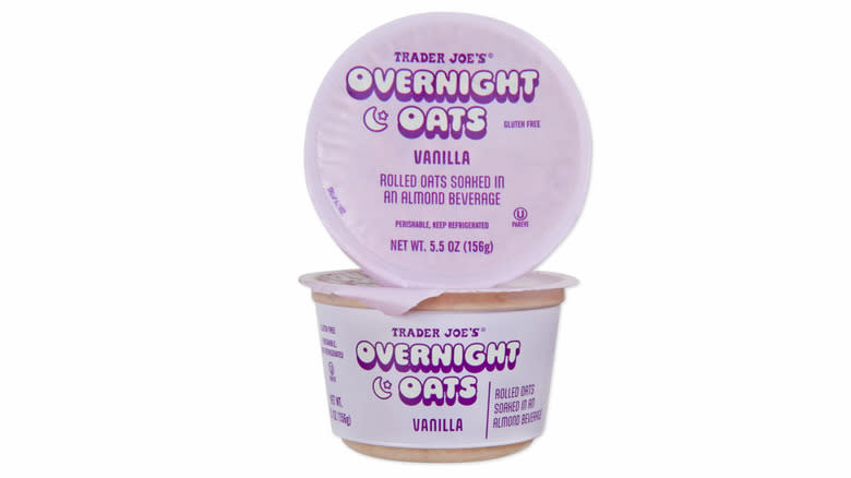 Vanilla overnight oats container