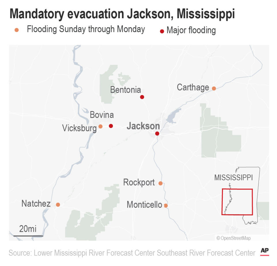 More than 2,400 homes and other structures in and near Jackson could be inundated. ;