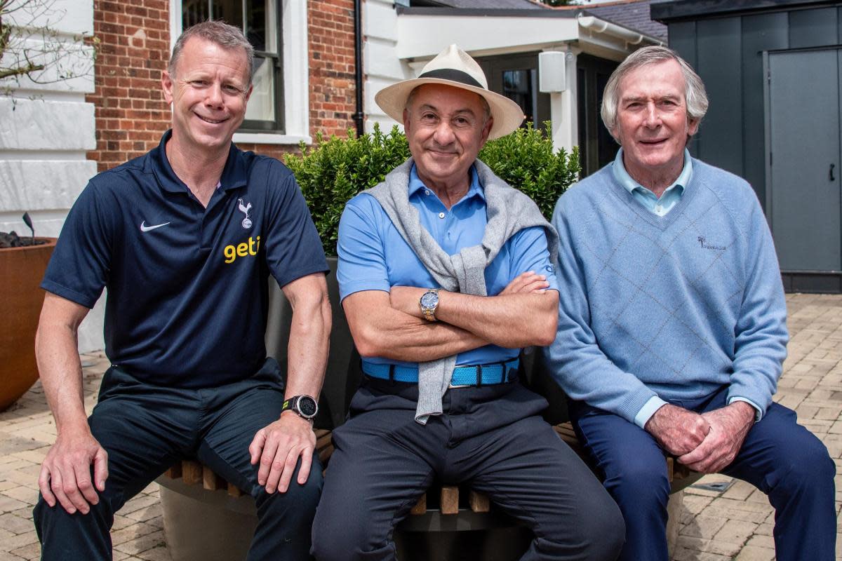 Spurs legends David Howells (left), Ossie Ardiles and Pat Jennings at hospice golf day fundraiser <i>(Image: Noah’s Ark)</i>