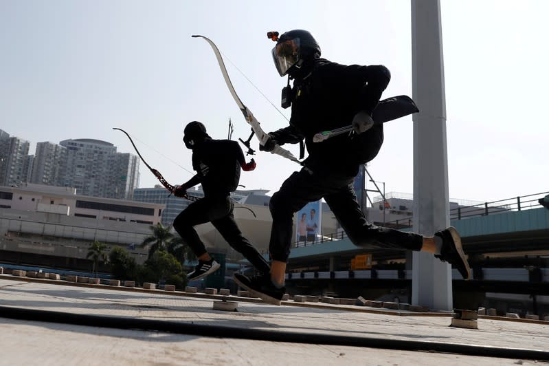 FILE PHOTO: Protests at Hong Kong's university campuses