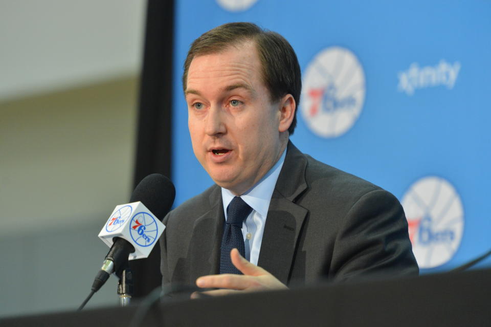 Sam Hinkie’s tanking plan with the 76ers is still a point of discussion today. (AP)
