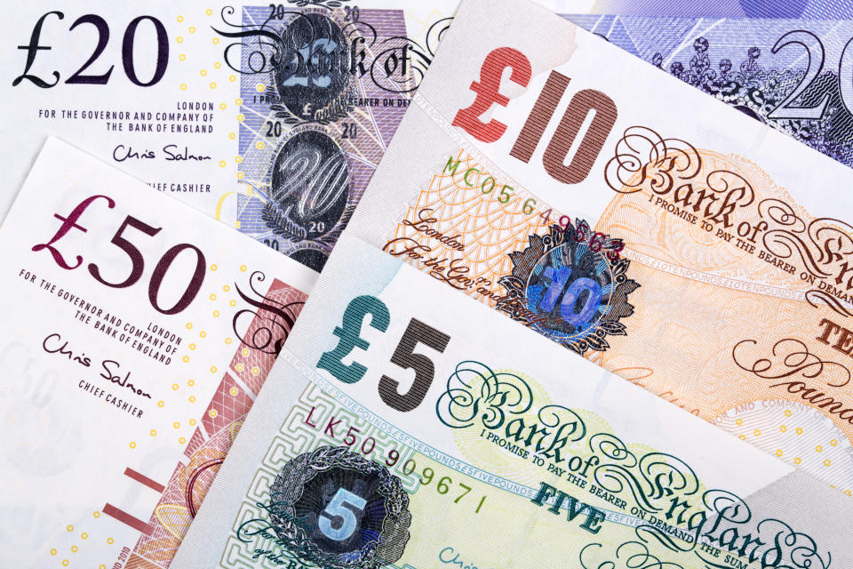 De La Rue's exclusive Bank of England banknote printing contract has been extended to 2028. Photo: Getty Images