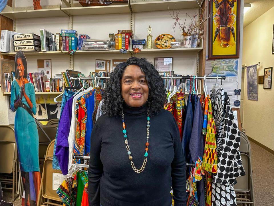 Minister and Royal native Janice Rivers stands in the local historical center in February. (Aallyah Wright/Capital B)