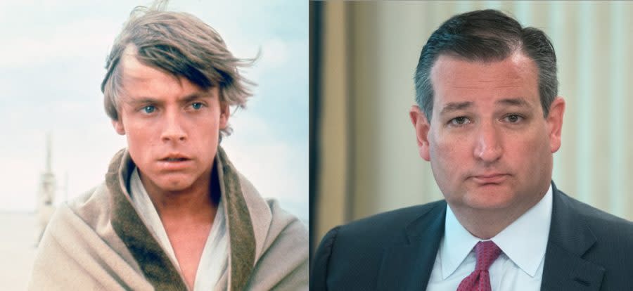 Mark Hamill and Ted Cruz got in a fight on Twitter, and yes, you read that correctly