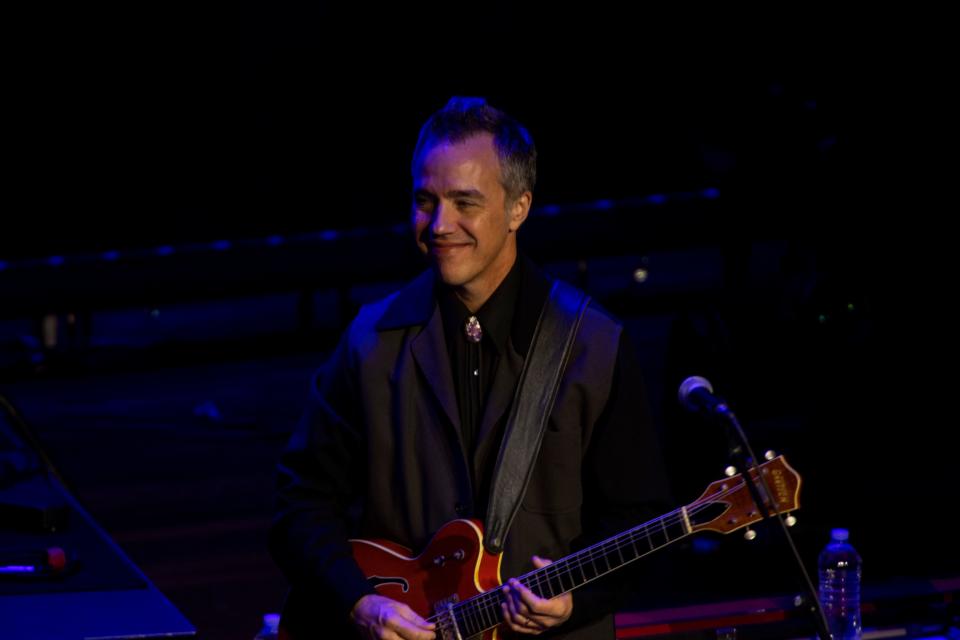 Jason Wilber performs during a birthday celebration and belated memorial concert for songwriter John Prine at the Ryman Auditorium in Nashville , Tenn., Monday, Oct. 10, 2022.