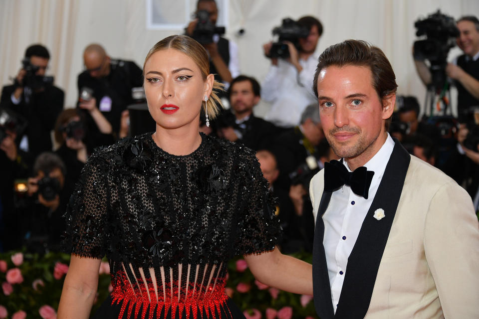 NEW YORK, NEW YORK - MAY 06: Maria Sharapova and Alexander Gilkes attend The 2019 Met Gala Celebrating Camp: Notes on Fashion at Metropolitan Museum of Art on May 06, 2019 in New York City. (Photo by Dia Dipasupil/FilmMagic)