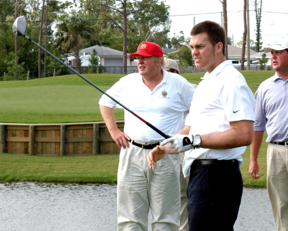 close up of the two playing golf