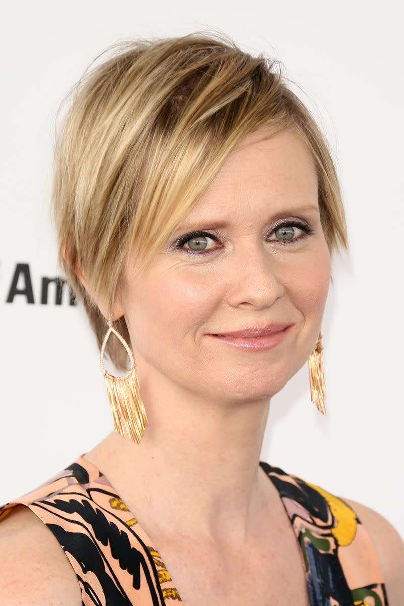 Cynthia Nixon almost didn't get the role of Miranda because she was blonde.