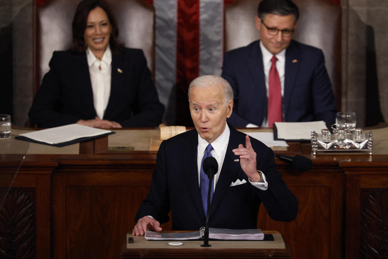 En grande forme devant le Congrès, Joe Biden s’est attaqué comme rarement à Donald Trump lors de son discours sur l’état de l’Union prononcé jeudi 7 mars. 