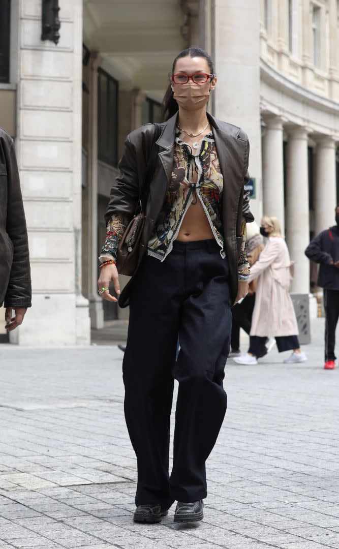 Bella Hadid steps out and about in Paris, June 24 - Credit: KCS Presse/MEGA