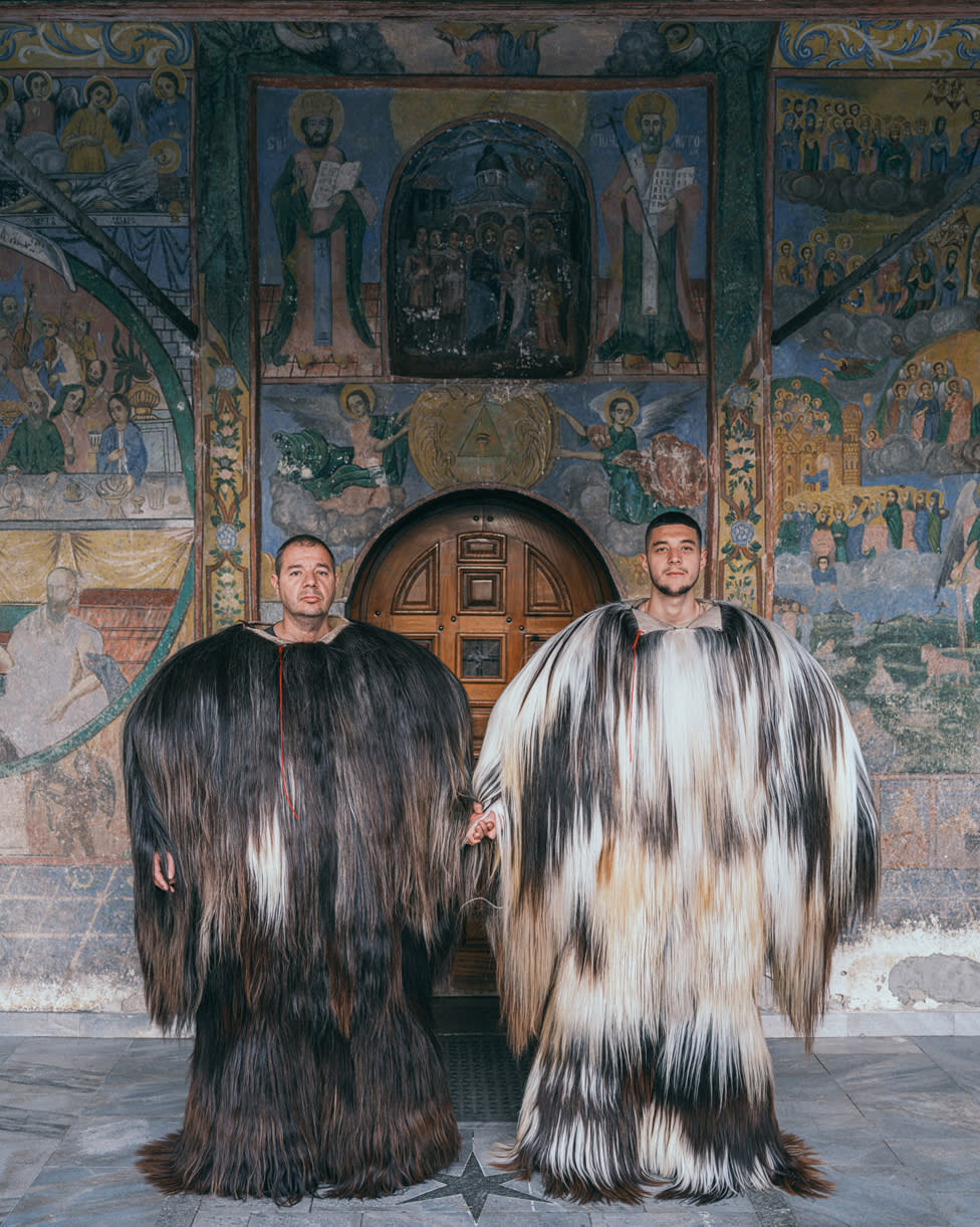 Portrait of a father and son in Blagoevgrad, Bulgaria, 2023