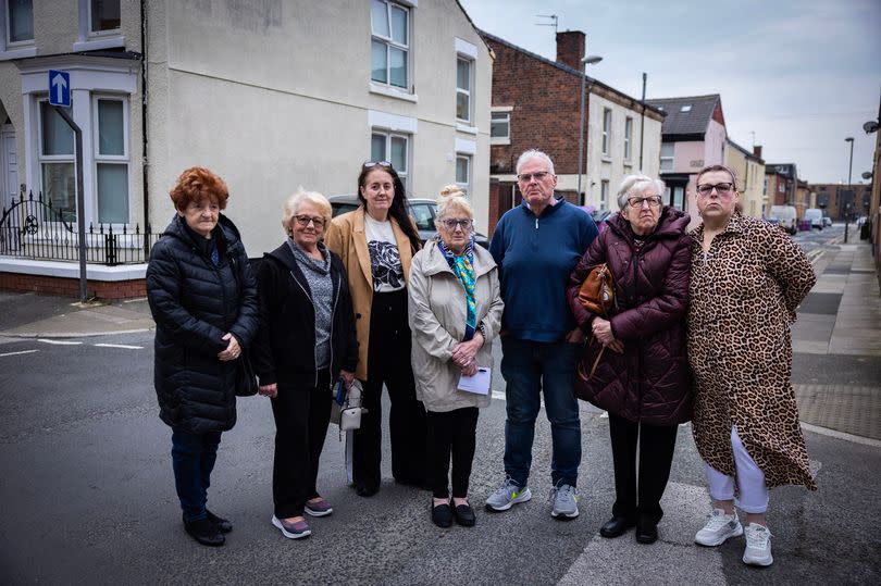 Agnes pictured on the far left with Anne (centre) and other members of the Holt Road Residents Association
