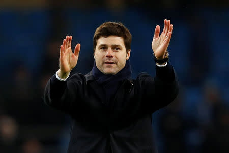 FILE PHOTO: Britain Soccer Football - Manchester City v Tottenham Hotspur - Premier League - Etihad Stadium - 21/1/17 Tottenham manager Mauricio Pochettino applauds fans after the game Action Images via Reuters / Jason Cairnduff / Livepic / File Photo.