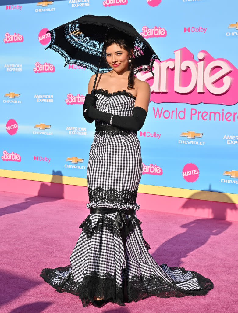 LOS ANGELES, CALIFORNIA - JULY 09: Xochitl Gomez attends the World Premiere of 'Barbie' at Shrine Auditorium and Expo Hall on July 09, 2023 in Los Angeles, California. (Photo by Axelle/Bauer-Griffin/FilmMagic)