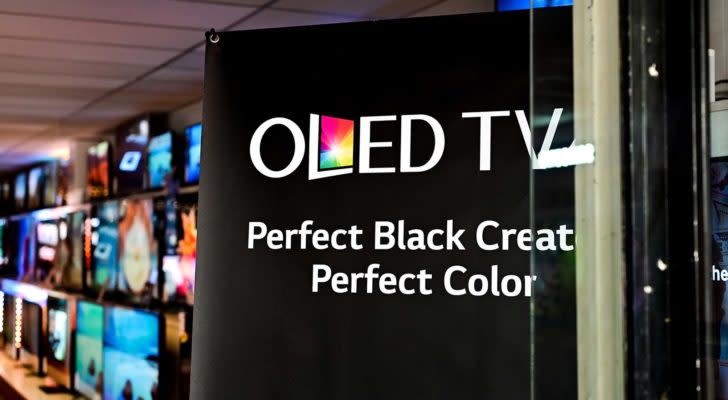 OLED screen representing OLED stock
