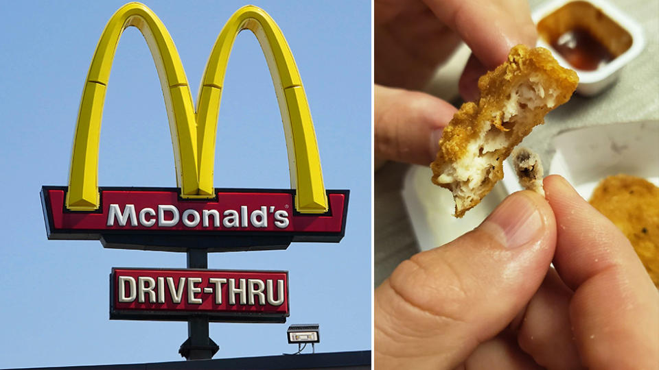 A man from Florida is suing McDonald's after allegedly finding a bone in his McNugget. Source: AP/Alexei Stolfat