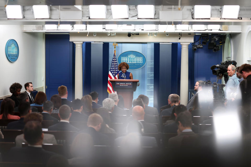 Image: Press Secretary Karine Jean-Pierre Briefs The White House Media (Kevin Dietsch / Getty Images)