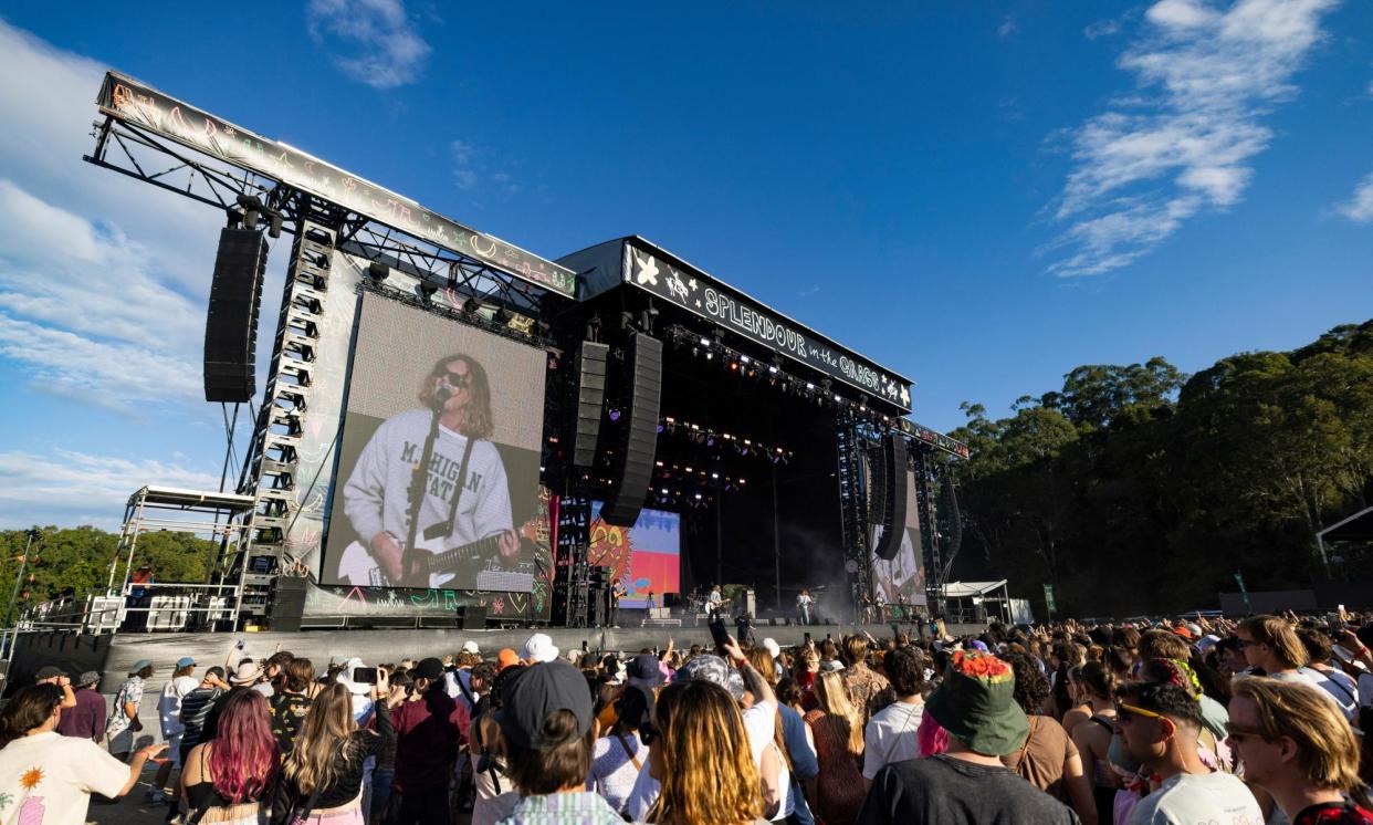 <span>Festivalgoers at Splendour In The Grass 2023. The annual festival held in North Byron Parklands has been cancelled.</span><span>Photograph: Matt Jelonek/Getty Images</span>