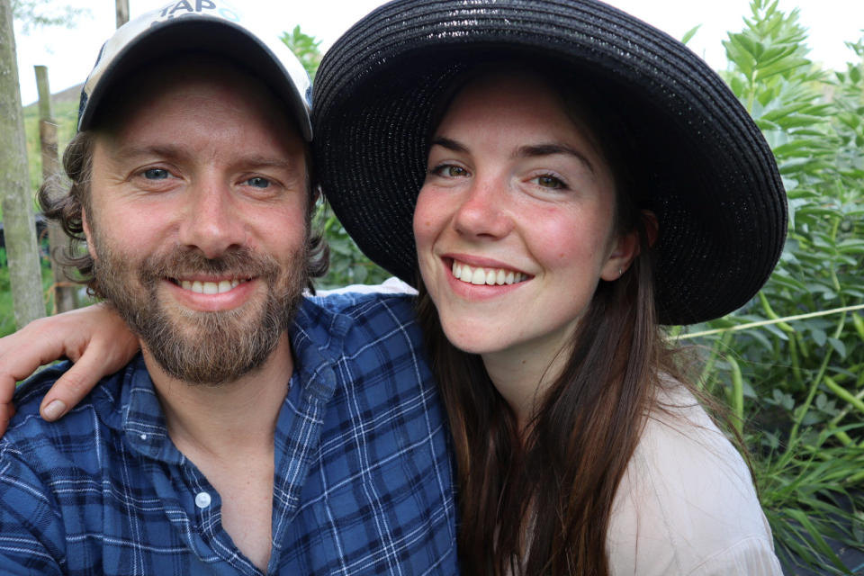 James Reid and Rosa Bevan have been living off the land at their Tap O Noth farm for 10 years. (Tap O'Noth/SWNS) 