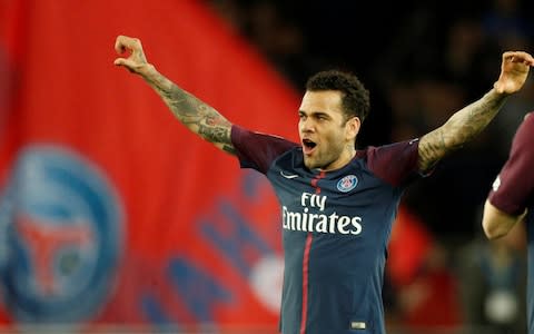 Alves is close to fitness again having been sidelined since suffering a partial tear to his anterior cruciate ligament in May - Credit: REUTERS