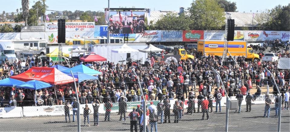 Thousands of people gathered at Stockton 99 Speedway, Stockton on Saturday, Sept. 24 to remember Ralph "Sonny" Barger, a founding member of the Oakland chapter of the Hells Angels.