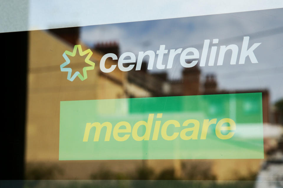 SYDNEY, AUSTRALIA - MARCH 21:  A Medicare and Centrelink office sign is seen at Bondi Junction on March 21, 2016 in Sydney, Australia. Federal public sector workers are expected to strike around Australia over a long-running pay dispute.  (Photo by Matt King/Getty Images)