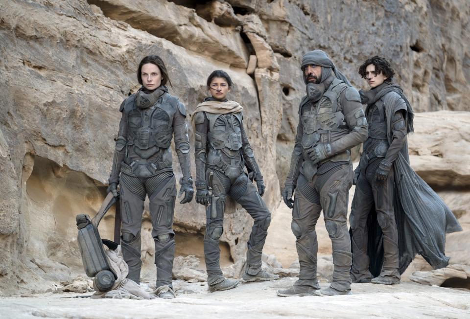 the cast in their stillsuits