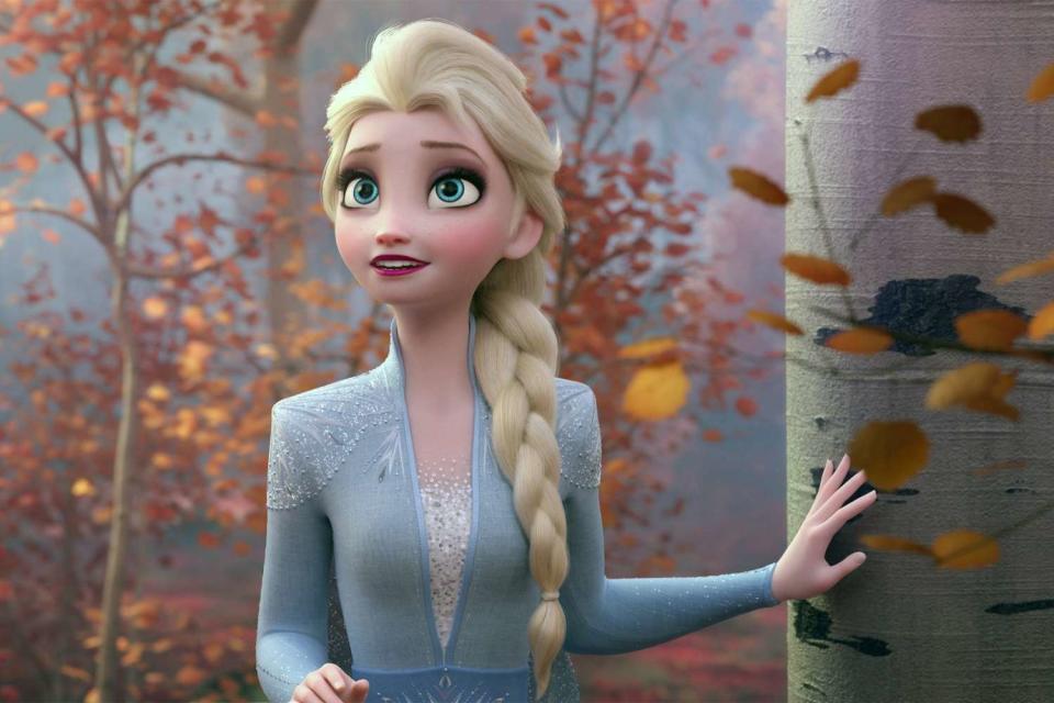 <p>courtesy Everett Collection</p> A still image of Elsa from Disney