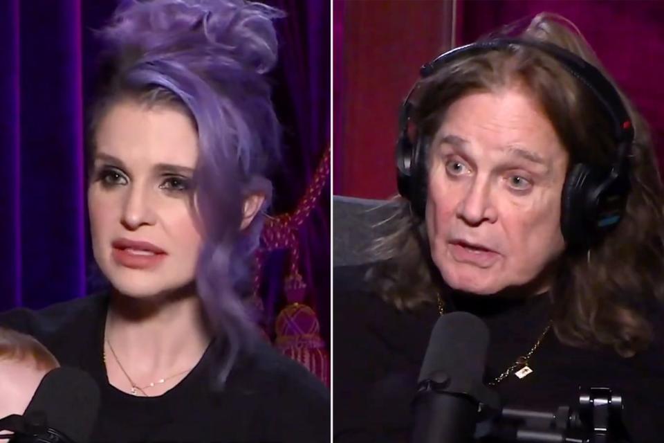 <p>The Osbournes Podcast/YouTube</p> Kelly Osbourne and Ozzy Osbourne