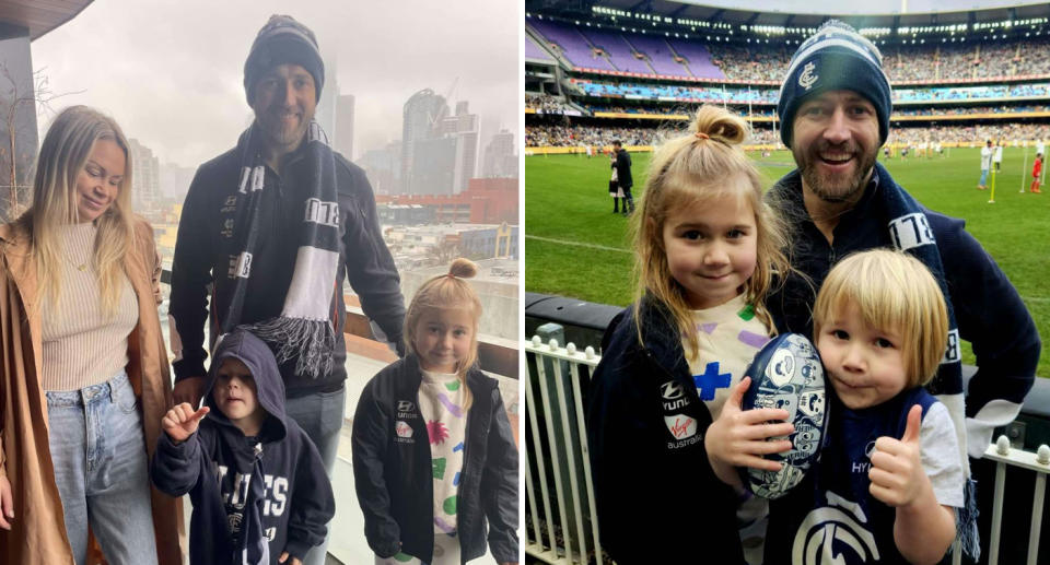 The Woodruff family are big Carlton fans. Source: Supplied 