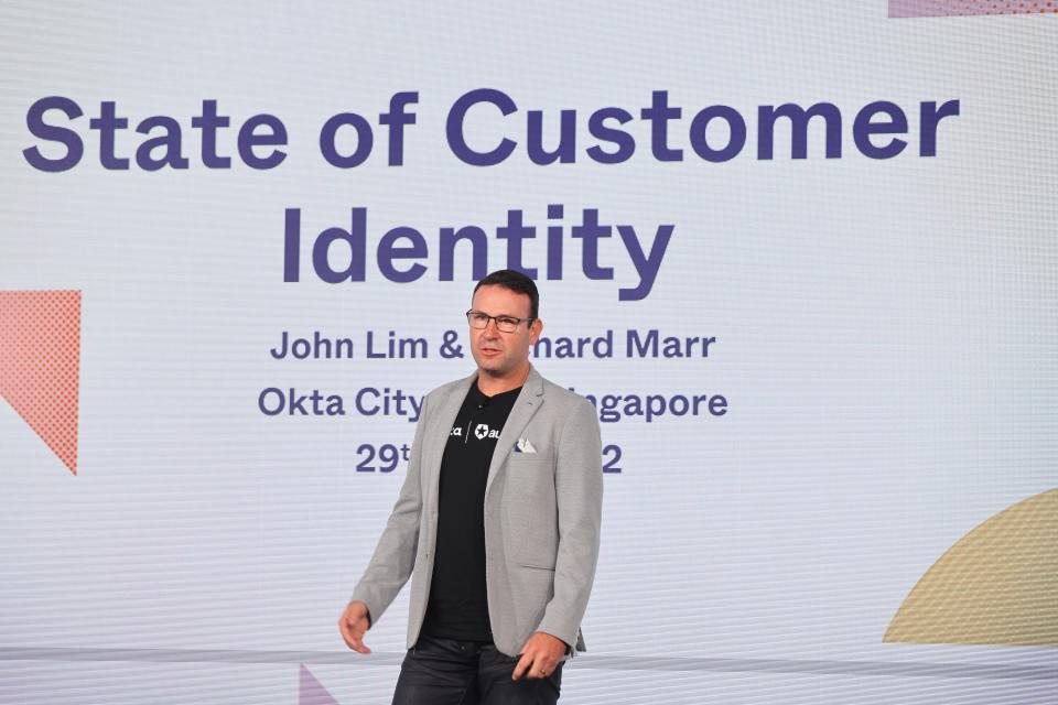 Richard Marr, APAC CIAM Lead, Okta, at the Okta City Tour Singapore event