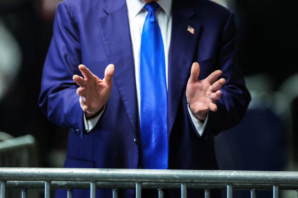 Voormalig president Donald Trump (Charly Tribelleau / Pool via AFP via Getty Images)