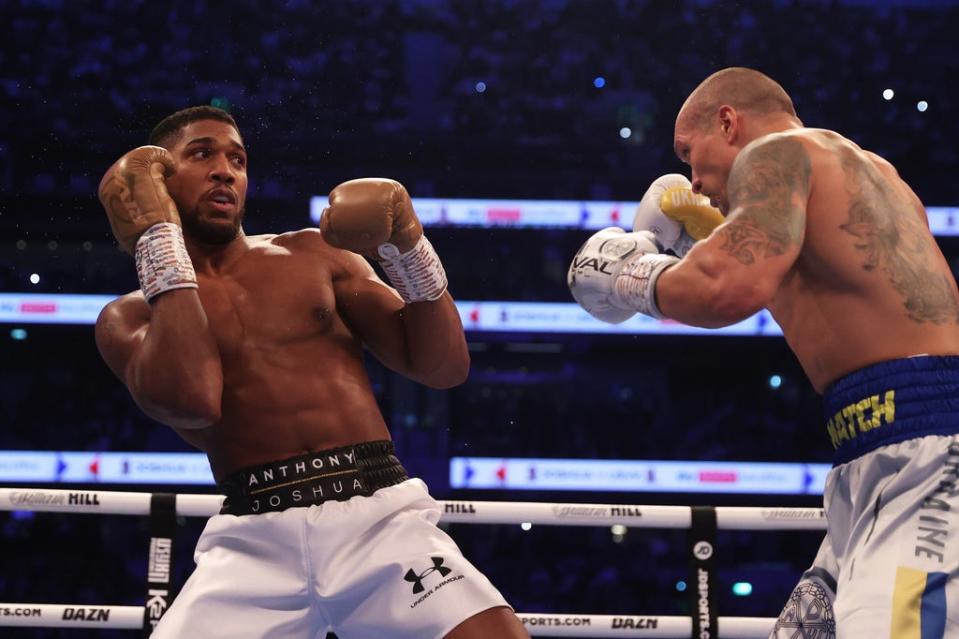 Anthony Joshua failed to hurt Oleksandr Usyk in Saturday’s heavyweight title fight in London  (Getty Images)