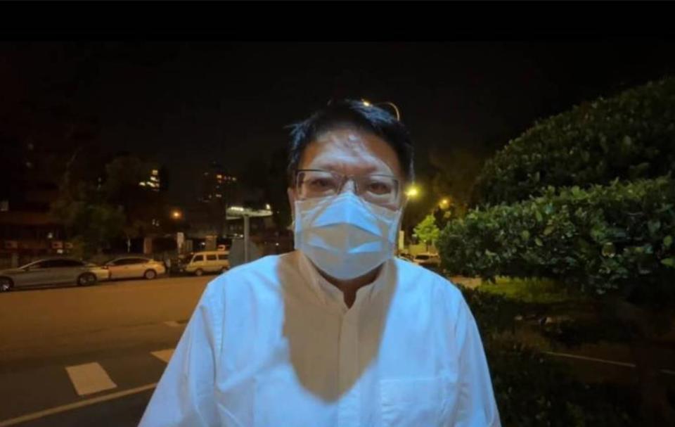 準總統府祕書長潘孟安代表黨主席賴清德赴醫院探視慰問受傷綠委。圖／民進黨中央