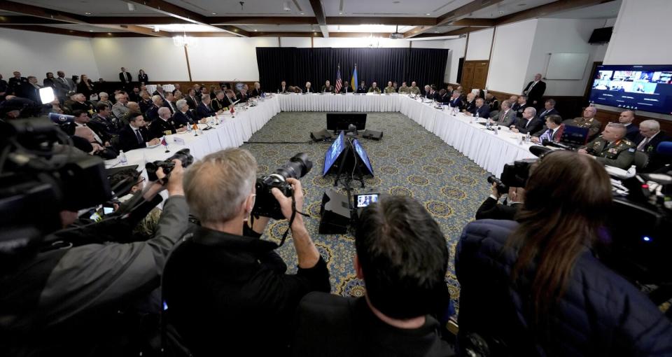 Gathering of Western defense ministers in Germany.