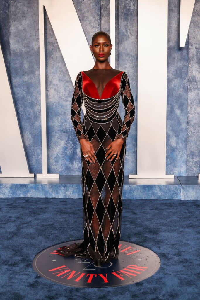 BEVERLY HILLS, CALIFORNIA - MARCH 12: Jodie Turner-Smith attends the 2023 Vanity Fair Oscar Party Hosted By Radhika Jones at Wallis Annenberg Center for the Performing Arts on March 12, 2023 in Beverly Hills, California. (Photo by John Shearer/WireImage)