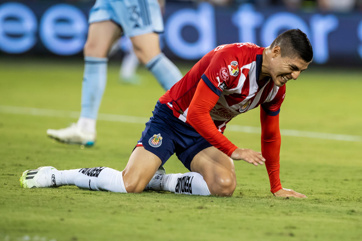 Chivas cayó ante Kansas City y se despidió así de la Leagues Cup. (Nick Tre. Smith/Icon Sportswire via Getty Images)