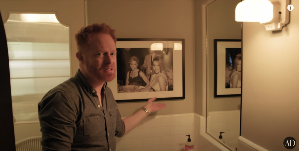 Jesse Tyler Ferguson in his powder room