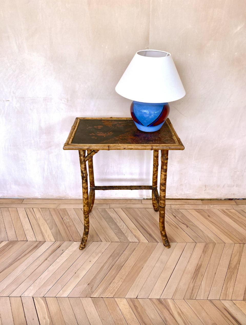 19th century tortoise shell bamboo table, by annamh living, available at narchie