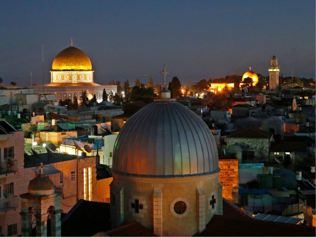 A general view of the skyline of the old city of Jerusalem, with the Dome of the Rock in the Aqsa Compund: AHMAD GHARABLI/AFP/Getty Images