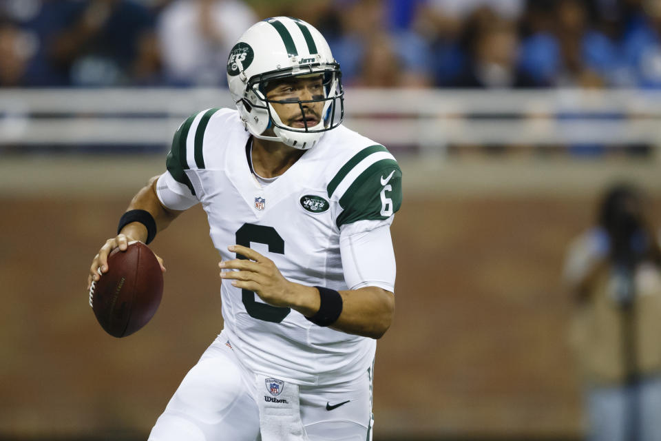 Quarterback Mark Sanchez (6) played four seasons for the New York Jets. (AP)