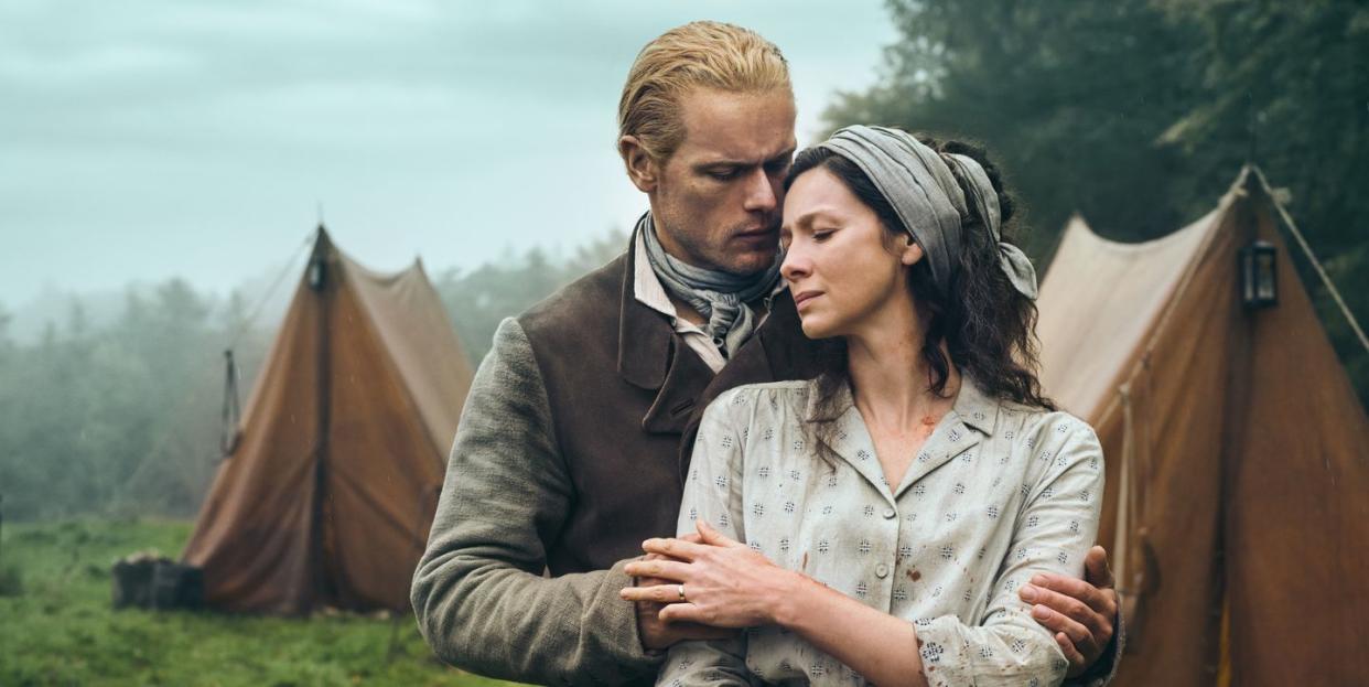 caitriona balfe, sam heughan, outlander season 7