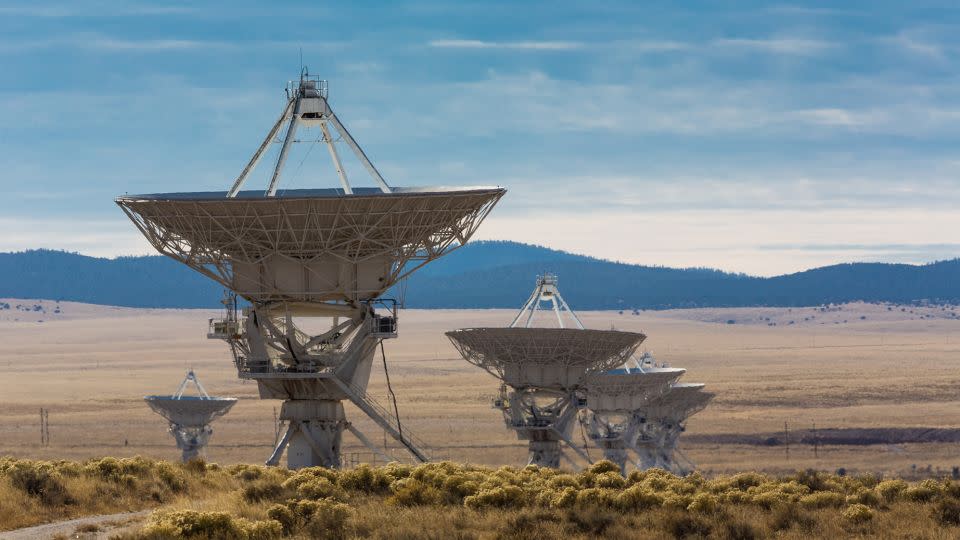 Is anyone out there? Antenna dishes of the Karl G. Jansky Very Large Array in New Mexico monitor the heavens. - Jon G. Fuller/VWPics/Universal Images Group/Getty Images