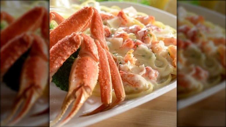 Red Lobster crab linguini Alfredo