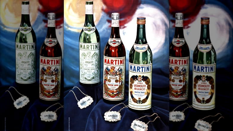 Bottles of vermouth